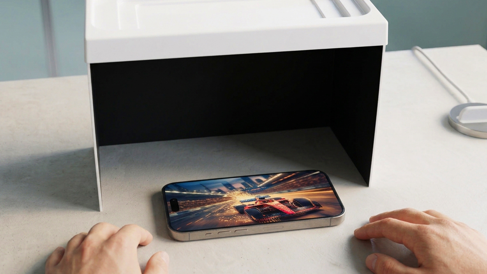 Calibrate the EyeFly3D lens layer with the app